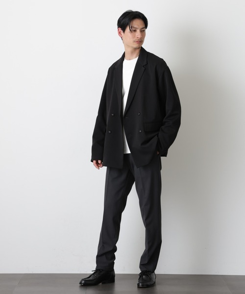 NANO universe（ナノユニバース）の「ドレープダブルジャケット（テーラードジャケット・メンズ・ネイビー/ブラック・S/L/M）」の16枚目の写真