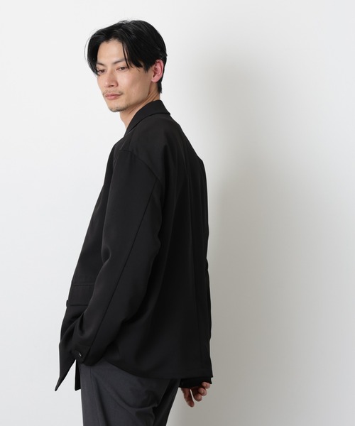 NANO universe（ナノユニバース）の「ドレープダブルジャケット（テーラードジャケット・メンズ・ネイビー/ブラック・S/L/M）」の13枚目の写真