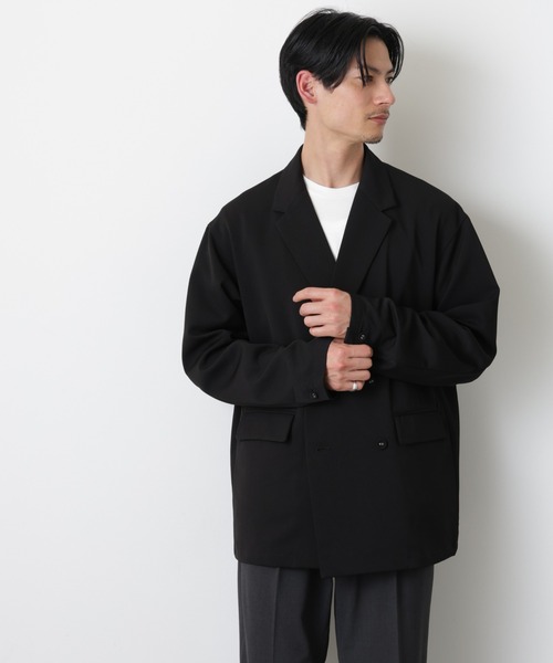 NANO universe（ナノユニバース）の「ドレープダブルジャケット（テーラードジャケット・メンズ・ネイビー/ブラック・S/L/M）」の11枚目の写真