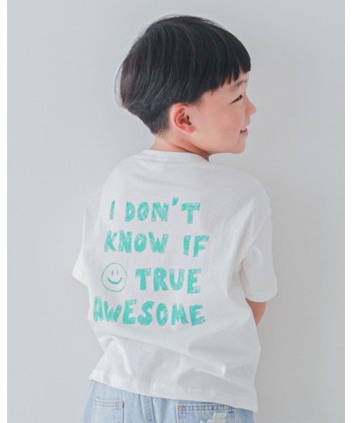 2nd（セカンド）の「ジーンズベーセカンド SMILE Tシャツ（Tシャツ/カットソー・キッズ・オフホワイト/ブラック・110cm/120cm/130cm/150cm/160cm/140cm）」の4枚目の写真