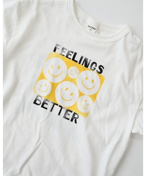 2nd（セカンド）の「ジーンズベーセカンド SMILE Tシャツ（Tシャツ/カットソー・キッズ・オフホワイト/ブラック・110cm/120cm/130cm/150cm/160cm/140cm）」の11枚目の写真
