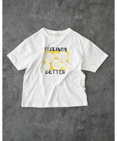 2nd（セカンド）の「ジーンズベーセカンド SMILE Tシャツ（Tシャツ/カットソー・キッズ・オフホワイト/ブラック・110cm/120cm/130cm/150cm/160cm/140cm）」の7枚目の写真