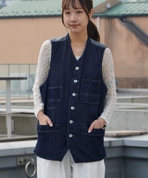 Garance et VioLette（ギャランスエトヴィオレット）の「Garance et VioLette/ギャランスエトヴィオレット カバーオール 甘織りデニム ルーズデニムベスト 2026年春夏（ベスト）」