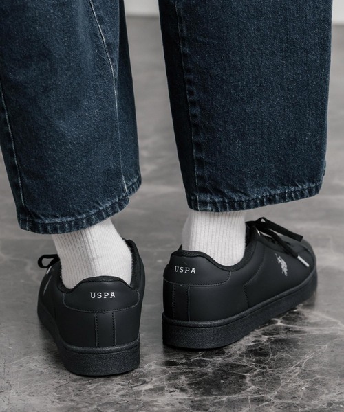 U.S. POLO ASSN.(ユーエスポロアッスン)の「U.S. POLO ASSN. ユーエスポロアッスン ローカット 紐靴コートスニーカー(スニーカー・メンズ・ホワイト×グリーン/ブラック×シルバー/ホワイト×ブラック・26cm/25cm/24cm/23cm/28cm/27cm)」の6枚目の写真