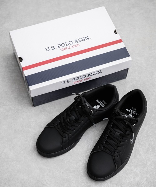U.S. POLO ASSN.(ユーエスポロアッスン)の「U.S. POLO ASSN. ユーエスポロアッスン ローカット 紐靴コートスニーカー(スニーカー・メンズ・ホワイト×グリーン/ブラック×シルバー/ホワイト×ブラック・26cm/25cm/24cm/23cm/28cm/27cm)」の12枚目の写真