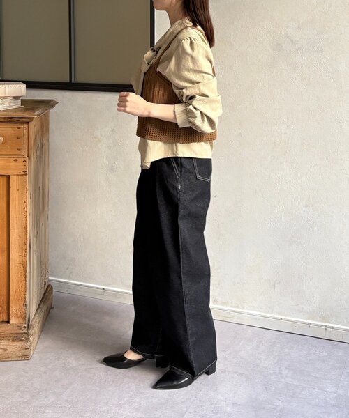 Thevon（ゼボン）の「ビスチェSETボウタイブラウス（シャツ/ブラウス・レディース・ブルー/ベージュ/アイボリー・FREE）」の17枚目の写真