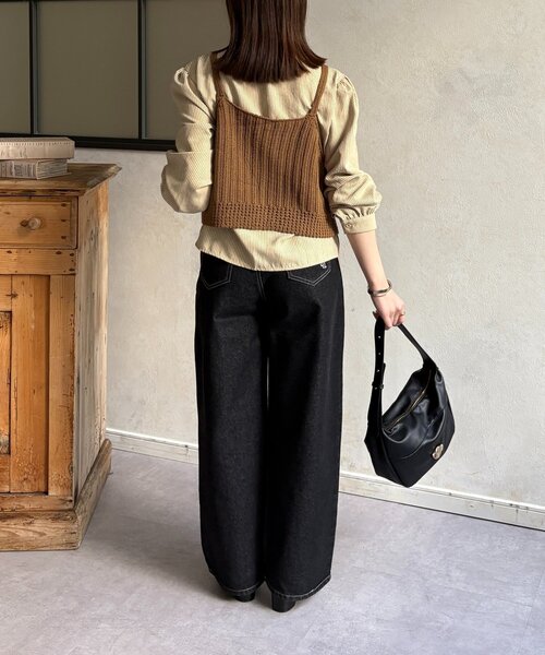 Thevon（ゼボン）の「ビスチェSETボウタイブラウス（シャツ/ブラウス・レディース・ブルー/ベージュ/アイボリー・FREE）」の18枚目の写真