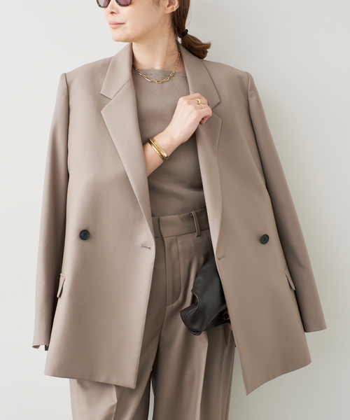 Deuxieme Classe（ドゥーズィエムクラス）の「*Essential ジャケット（テーラードジャケット・レディース・グレー/ベージュ系その他・38/36）」の2枚目の写真