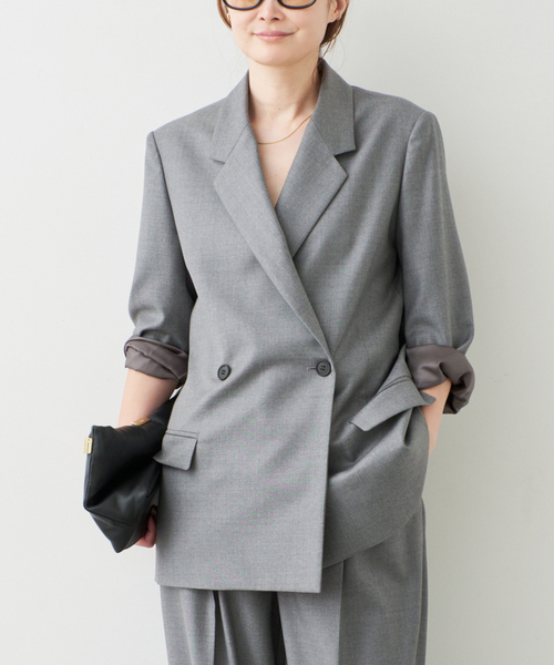 Deuxieme Classe（ドゥーズィエムクラス）の「*Essential ジャケット（テーラードジャケット・レディース・グレー/ベージュ系その他・38/36）」の4枚目の写真