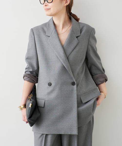 Deuxieme Classe（ドゥーズィエムクラス）の「*Essential ジャケット（テーラードジャケット・レディース・グレー/ベージュ系その他・38/36）」の6枚目の写真