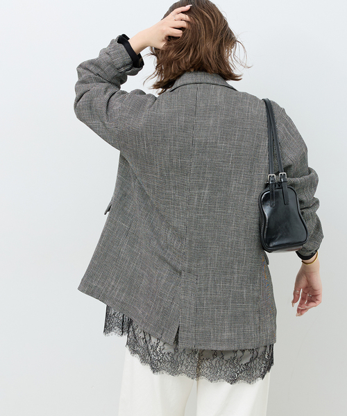 JOURNAL STANDARD relume（ジャーナルスタンダード　レリューム）の「レースヘムロンT（Tシャツ/カットソー・レディース・ホワイト/ブラック/ブラック系その他・FREE）」の18枚目の写真