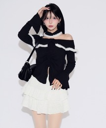 tinkerend | Drawstring Flare Pleated Off-Shoulder / ドローストリングフレアプリーツオフショルダー(シャツ/ブラウス)