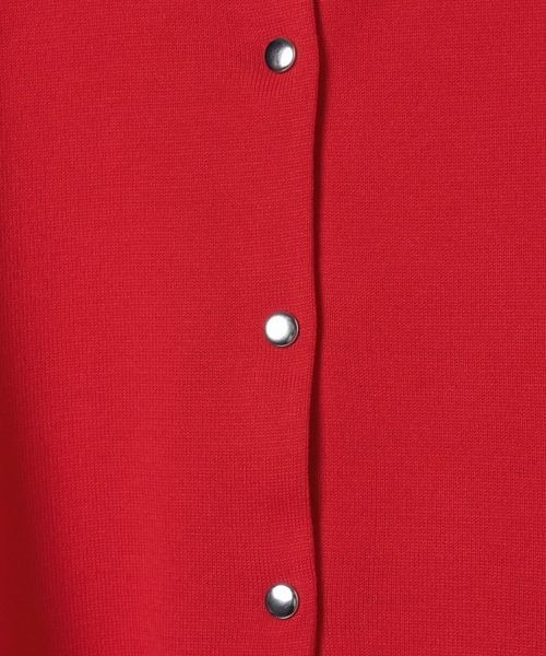 JEANASIS（ジーナシス）の「14Gイゲージリブスナップカーディガン/668667（カーディガン/ボレロ・レディース・ホワイト/ブラック/レッド/マルチ・FREE）」の11枚目の写真