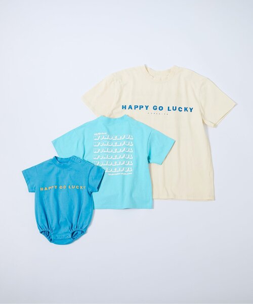 p.premier（ピードットプルミエ）の「親子お揃いでイロチ買いしたいシンプルロゴTロンパース（ロンパース・キッズ・エメラルド/ブルー/クリーム/ブラウン/レッド/サーモンピンク/イエロー・70/80）」の10枚目の写真