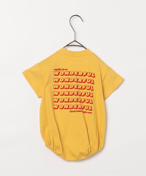p.premier（ピードットプルミエ）の「親子お揃いでイロチ買いしたいシンプルロゴTロンパース（ロンパース・キッズ・エメラルド/ブルー/クリーム/ブラウン/レッド/サーモンピンク/イエロー・70/80）」の15枚目の写真