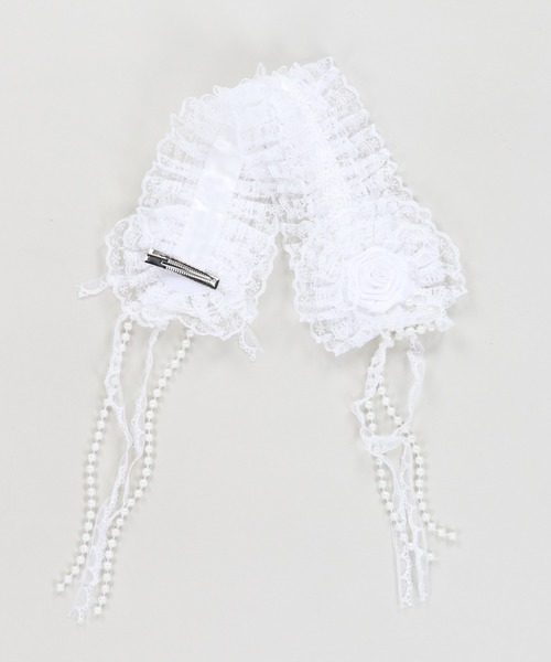 SPINNS（スピンズ）の「ヘッドドレス/レース（その他ヘアアクセサリー・レディース・ホワイト・ONESIZE）」の2枚目の写真