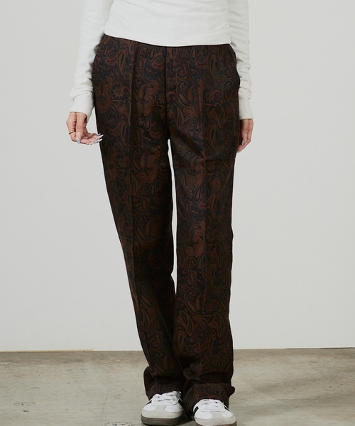 superNova.(スーパーノヴァ)の「superNova. Adjuster flare pants - Paisley jacquard SN-455(スラックス・メンズ・ブラウン・S)」の5枚目の写真