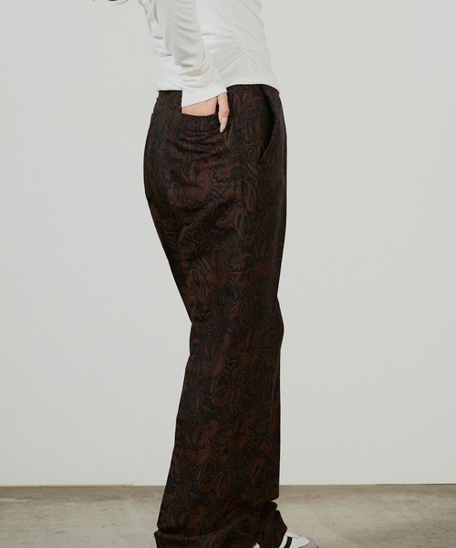 superNova.(スーパーノヴァ)の「superNova. Adjuster flare pants - Paisley jacquard SN-455(スラックス・メンズ・ブラウン・S)」の7枚目の写真