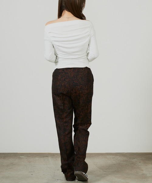 superNova.(スーパーノヴァ)の「superNova. Adjuster flare pants - Paisley jacquard SN-455(スラックス・メンズ・ブラウン・S)」の12枚目の写真