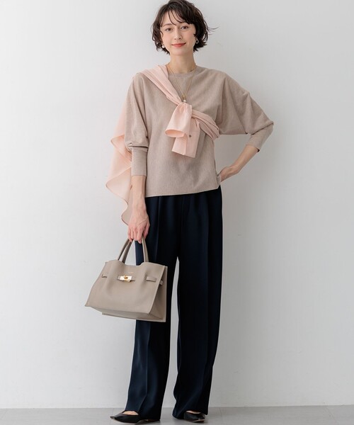 23区 S(ニジュウサンクチイサイサイズ)の「シアータンブラー シャツ(シャツ/ブラウス・レディース・ベージュ系/ダークブラウン系/サックスブルー系/ピンク系/ネイビー系・32)」の14枚目の写真