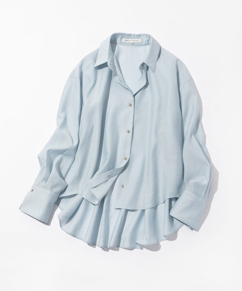 23区 S(ニジュウサンクチイサイサイズ)の「シアータンブラー シャツ(シャツ/ブラウス・レディース・ベージュ系/ダークブラウン系/サックスブルー系/ピンク系/ネイビー系・32)」の22枚目の写真