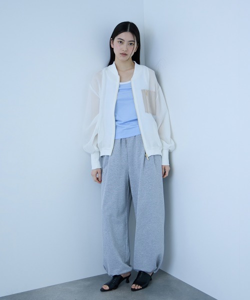 VICKY（ビッキー）の「【大人の抜け感】メッシュブルゾン（ダウンジャケット/コート・レディース・ベージュ/オフホワイト/ブラック・M）」の6枚目の写真