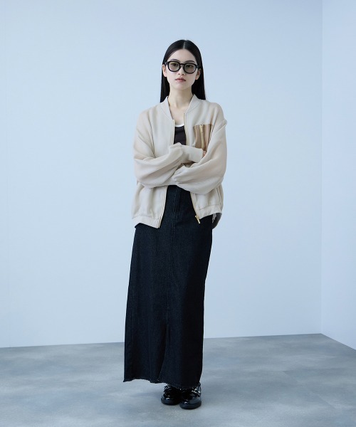 VICKY（ビッキー）の「【大人の抜け感】メッシュブルゾン（ダウンジャケット/コート・レディース・ベージュ/オフホワイト/ブラック・M）」の12枚目の写真