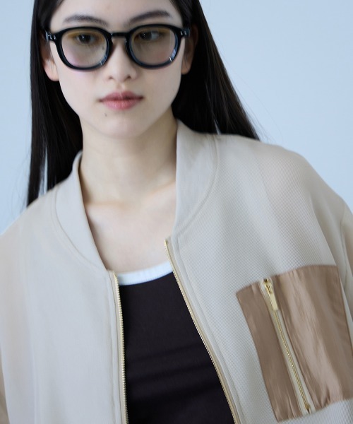 VICKY（ビッキー）の「【大人の抜け感】メッシュブルゾン（ダウンジャケット/コート・レディース・ベージュ/オフホワイト/ブラック・M）」の11枚目の写真