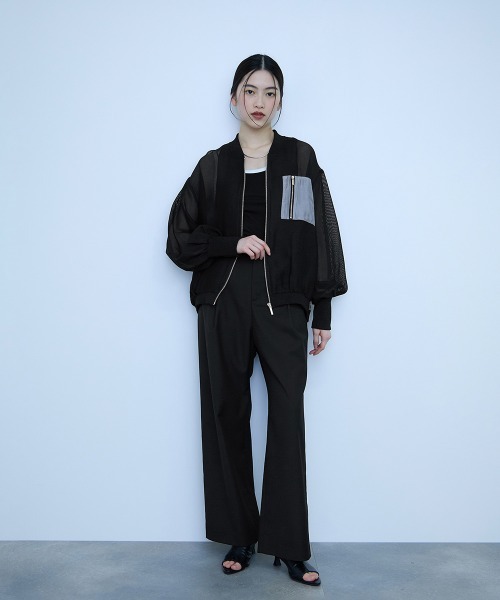 VICKY（ビッキー）の「【大人の抜け感】メッシュブルゾン（ダウンジャケット/コート・レディース・ベージュ/オフホワイト/ブラック・M）」の16枚目の写真