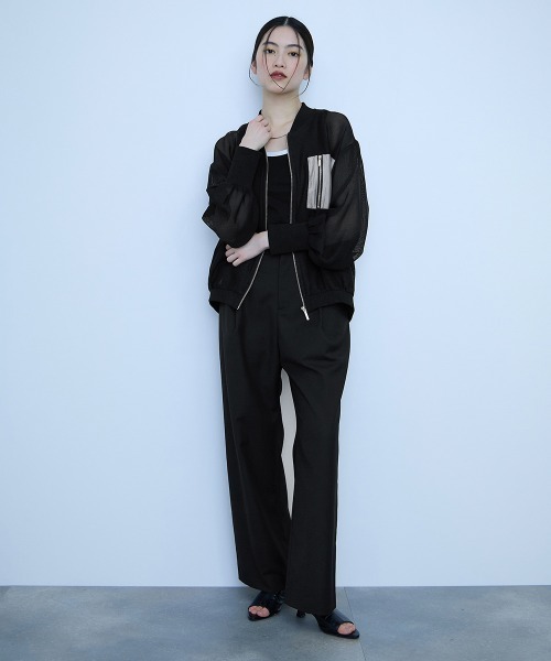 VICKY（ビッキー）の「【大人の抜け感】メッシュブルゾン（ダウンジャケット/コート・レディース・ベージュ/オフホワイト/ブラック・M）」の17枚目の写真