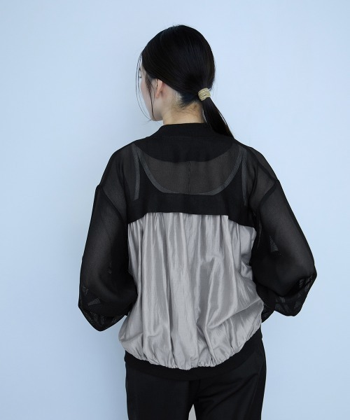 VICKY（ビッキー）の「【大人の抜け感】メッシュブルゾン（ダウンジャケット/コート・レディース・ベージュ/オフホワイト/ブラック・M）」の15枚目の写真