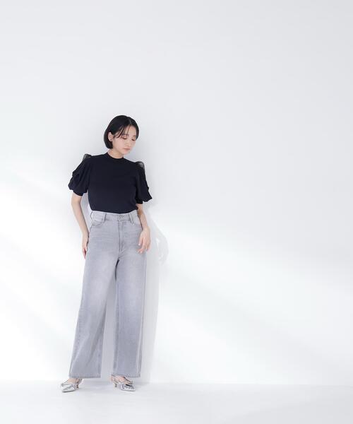 NATURAL BEAUTY BASIC(ナチュラルビューティーベーシック)の「◇シアーツイストスリーブニット(ニット/セーター・レディース・ブルー/ピンク/オフホワイト/ブラック・FREE)」の20枚目の写真