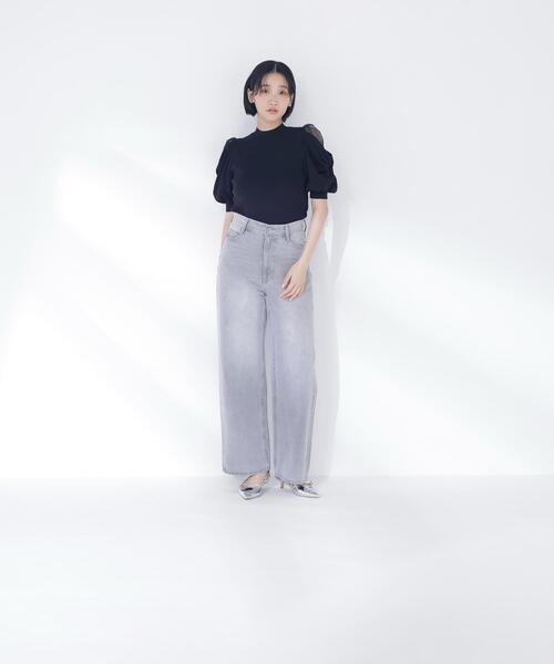 NATURAL BEAUTY BASIC(ナチュラルビューティーベーシック)の「◇シアーツイストスリーブニット(ニット/セーター・レディース・ブルー/ピンク/オフホワイト/ブラック・FREE)」の22枚目の写真