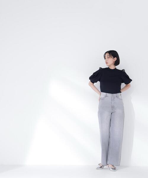 NATURAL BEAUTY BASIC(ナチュラルビューティーベーシック)の「◇シアーツイストスリーブニット(ニット/セーター・レディース・ブルー/ピンク/オフホワイト/ブラック・FREE)」の20枚目の写真