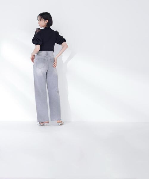 NATURAL BEAUTY BASIC(ナチュラルビューティーベーシック)の「◇シアーツイストスリーブニット(ニット/セーター・レディース・ブルー/ピンク/オフホワイト/ブラック・FREE)」の22枚目の写真