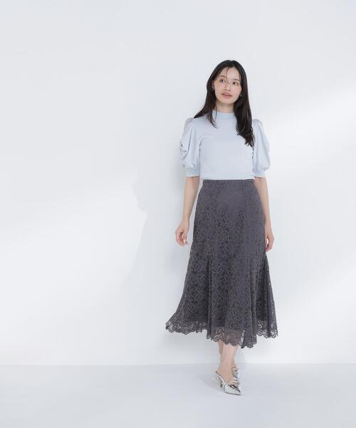 NATURAL BEAUTY BASIC(ナチュラルビューティーベーシック)の「◇シアーツイストスリーブニット(ニット/セーター・レディース・ブルー/ピンク/オフホワイト/ブラック・FREE)」の11枚目の写真
