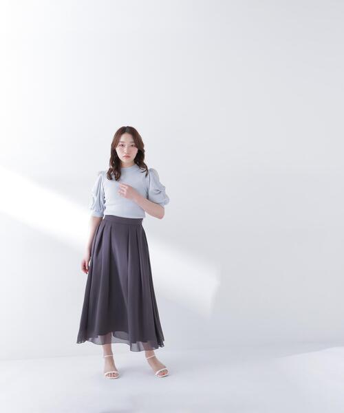 NATURAL BEAUTY BASIC(ナチュラルビューティーベーシック)の「◇シアーツイストスリーブニット(ニット/セーター・レディース・ブルー/ピンク/オフホワイト/ブラック・FREE)」の14枚目の写真