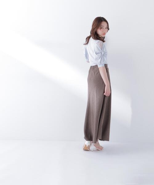 NATURAL BEAUTY BASIC(ナチュラルビューティーベーシック)の「◇シアーツイストスリーブニット(ニット/セーター・レディース・ブルー/ピンク/オフホワイト/ブラック・FREE)」の17枚目の写真