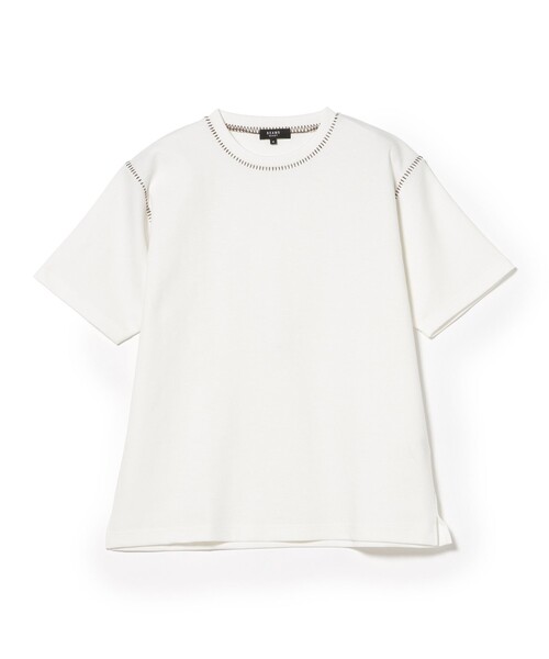 BEAMS HEART(ビームスハート)の「【ユニセックス】ダンボール スラブ ステッチ クルーネック Tシャツ (吸水速乾)(Tシャツ/カットソー・メンズ・ホワイト/ブラック・SMALL/MEDIUM/LARGE)」の8枚目の写真