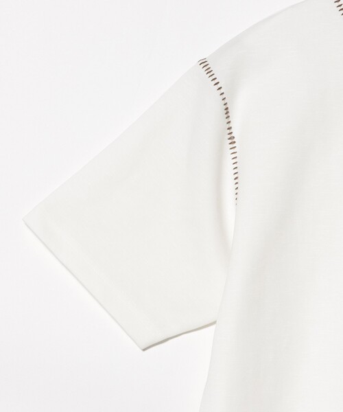 BEAMS HEART(ビームスハート)の「【ユニセックス】ダンボール スラブ ステッチ クルーネック Tシャツ (吸水速乾)(Tシャツ/カットソー・メンズ・ホワイト/ブラック・SMALL/MEDIUM/LARGE)」の10枚目の写真