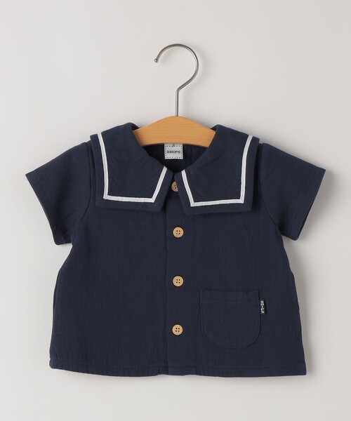 SHIPS(シップス)の「SHIPS KIDS:70~80cm / セーラー セットアップ(ロンパース・キッズ・ストーン/ネイビー・70/80)」の3枚目の写真