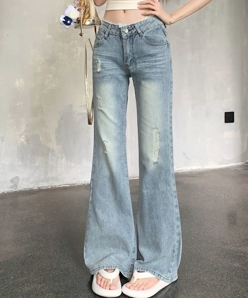 レディースのデニムパンツ（フレア・ブーツカット）ファッション通販