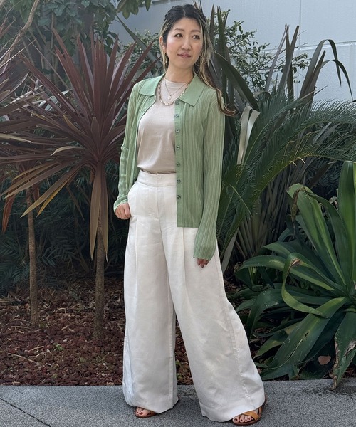 BANANA REPUBLIC FACTORY STORE(バナナリパブリック ファクトリーストア)の「BANANA REPUBLIC FACTORY STORE シアー カーディガン セーター(カーディガン/ボレロ・レディース・ホワイト/グリーン/ブラック・M/XS/L/S)」の13枚目の写真