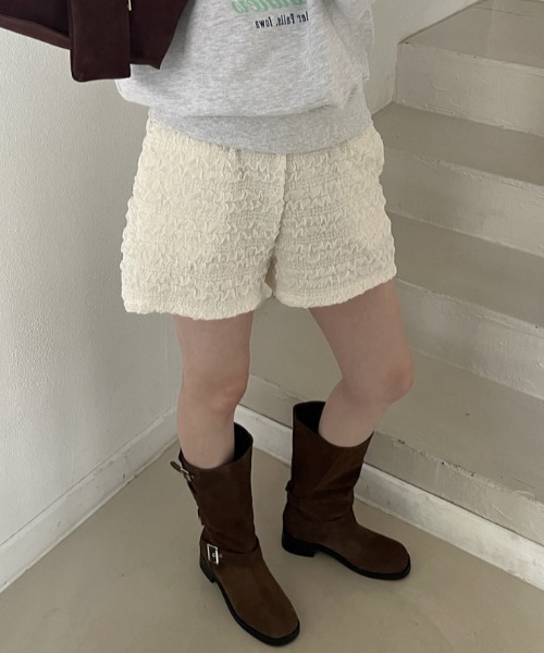 Vipoa(ヴィポア)の「ウエストゴムショートパンツ(その他パンツ・レディース・ホワイト/ブラック・FREE)」の16枚目の写真