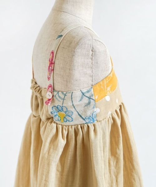 NAOMI ITO（ナオミイトウ）の「【NAOMI ITO(ナオミイトウ)】 パッチワークワンピース 70-80・80-90・90-100cm（ワンピース・キッズ・キナリ/ベージュ・70-80cm/90-100cm/80-90cm）」の15枚目の写真