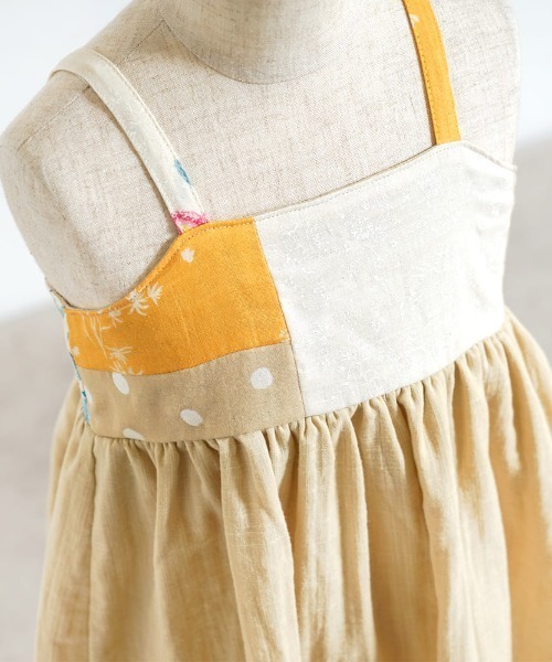 NAOMI ITO（ナオミイトウ）の「【NAOMI ITO(ナオミイトウ)】 パッチワークワンピース 70-80・80-90・90-100cm（ワンピース・キッズ・キナリ/ベージュ・70-80cm/90-100cm/80-90cm）」の12枚目の写真