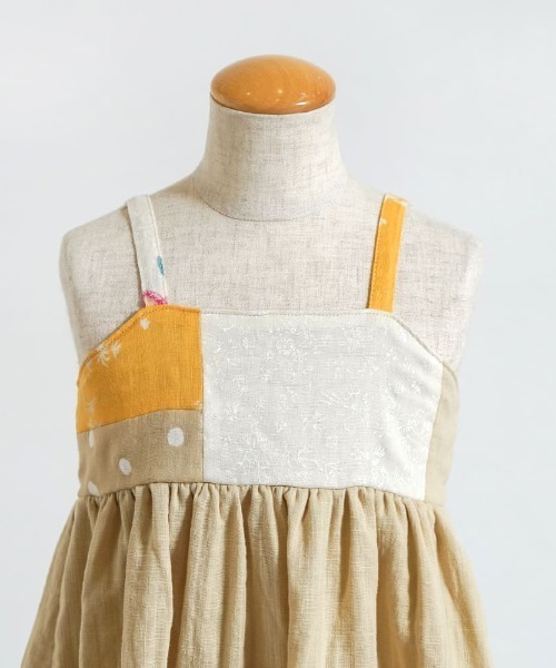 NAOMI ITO（ナオミイトウ）の「【NAOMI ITO(ナオミイトウ)】 パッチワークワンピース 70-80・80-90・90-100cm（ワンピース・キッズ・キナリ/ベージュ・70-80cm/90-100cm/80-90cm）」の11枚目の写真