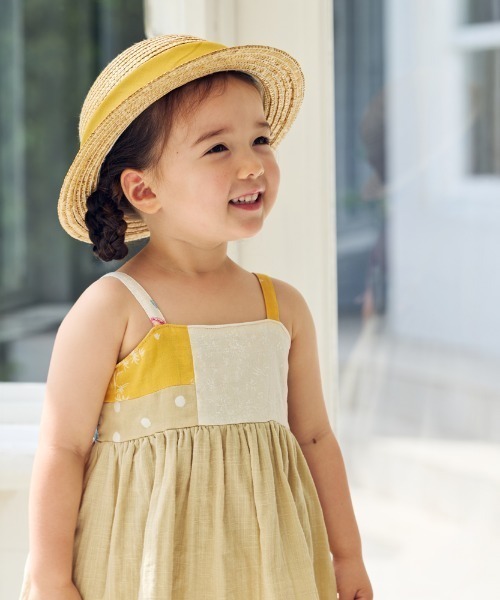 NAOMI ITO（ナオミイトウ）の「【NAOMI ITO(ナオミイトウ)】 パッチワークワンピース 70-80・80-90・90-100cm（ワンピース・キッズ・キナリ/ベージュ・70-80cm/90-100cm/80-90cm）」の9枚目の写真