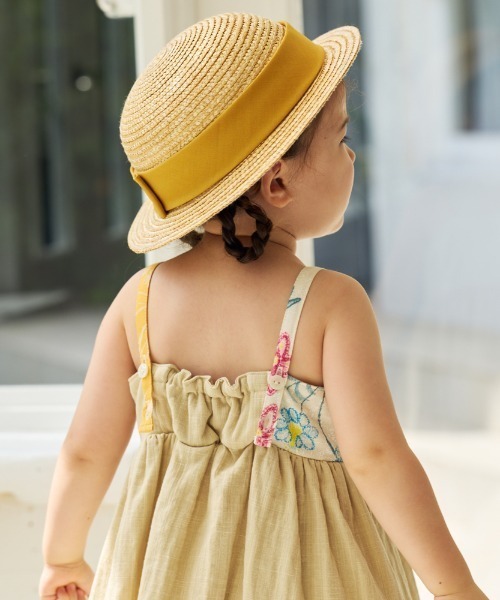 NAOMI ITO（ナオミイトウ）の「【NAOMI ITO(ナオミイトウ)】 パッチワークワンピース 70-80・80-90・90-100cm（ワンピース・キッズ・キナリ/ベージュ・70-80cm/90-100cm/80-90cm）」の7枚目の写真