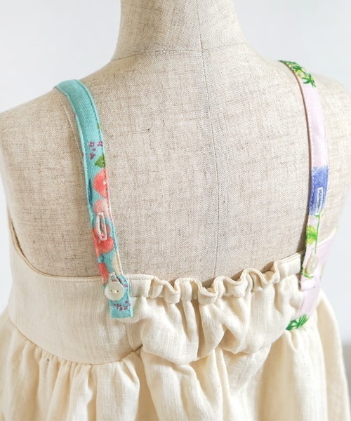 NAOMI ITO（ナオミイトウ）の「【NAOMI ITO(ナオミイトウ)】 パッチワークワンピース 70-80・80-90・90-100cm（ワンピース・キッズ・キナリ/ベージュ・70-80cm/90-100cm/80-90cm）」の5枚目の写真